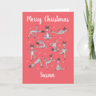Carte de Noël Yoga personnalisée