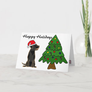 Carte de Noël ZA-Black Labrador