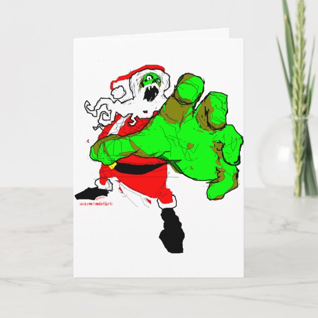 Carte de Noël Zombie (Devant)