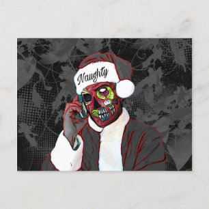 Carte de Noël zombie coquine