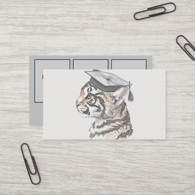 Carte de nom de diplôme | Ajouter 3 photos (Devant/Arrière en situation)