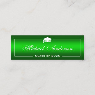 Carte de nom de diplôme - Classy Plain Green Gradi