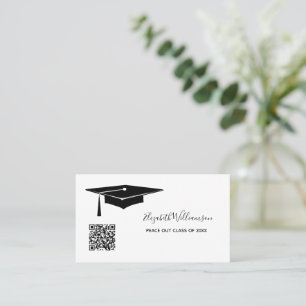 Carte de nom de diplôme Code QR Insérer une carte