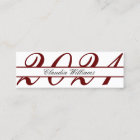 Carte de nom de diplôme. Élégante carte d'insertio