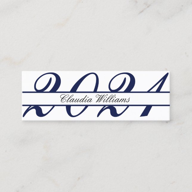 Carte de nom de diplôme. Élégante carte d'insertio (Devant)