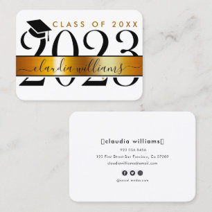 Carte de nom de diplôme - Gold Classic Insert Card