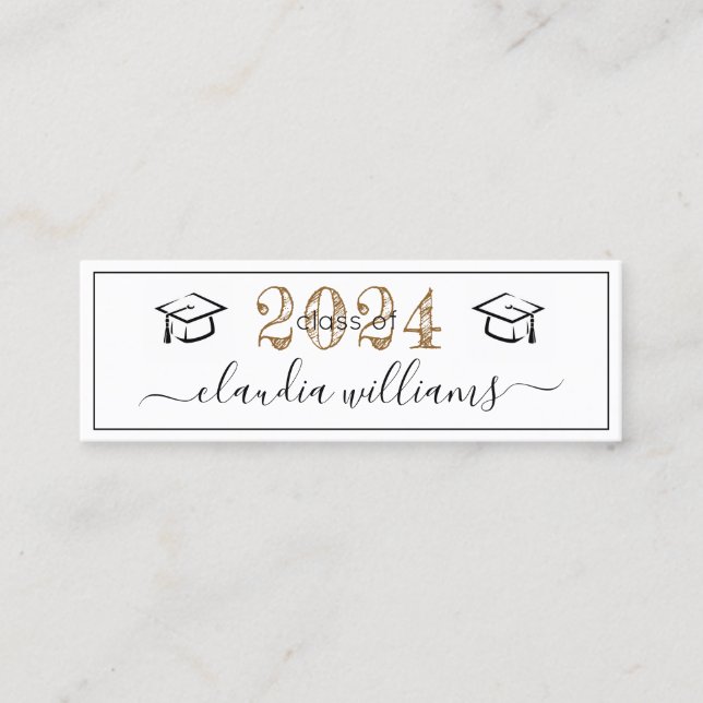 Carte de nom de diplôme - Simple Classic Insert Ca (Devant)