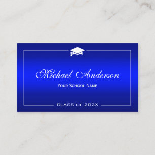 Carte de nom de diplôme - Stylish bleu clair dégra