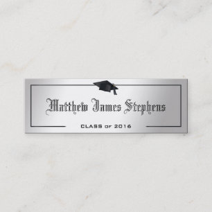 Carte de nom de la casquette de graduation officie