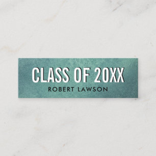 Carte de nom de la classe turquoise en détresse