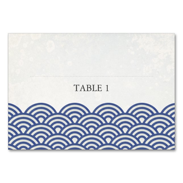 Carte de nom de lieu bleu foncé et blanc stylisé W (Devant)