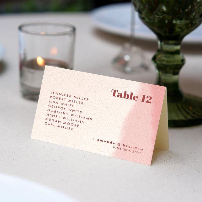 Carte de nom de place pour invités de mariage avec (Créateur téléchargé)