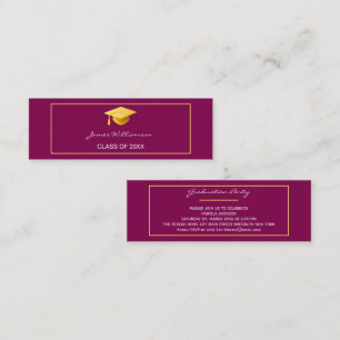 Carte de nom de remise de diplômes moderne encart
