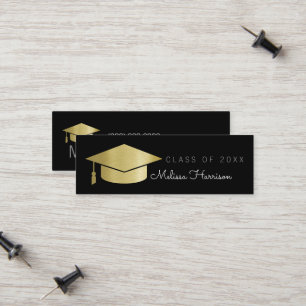 Carte de nom du diplômé Classe élégante de