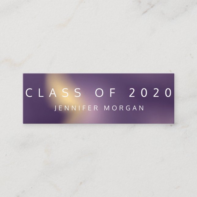 Carte de nom moderne Ombre Metallic Graduation (Devant)