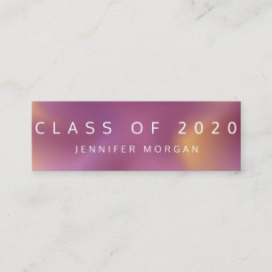 Carte de nom moderne Ombre Metallic Graduation