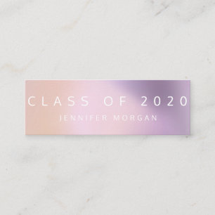 Carte de nom moderne Ombre Metallic Graduation