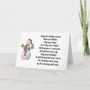 CARTE DE NOMBREUSES FAÇONS DE SOUHAITER UNE JOLIE NOËL