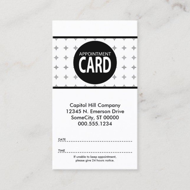 carte de nomination marquée (Devant)