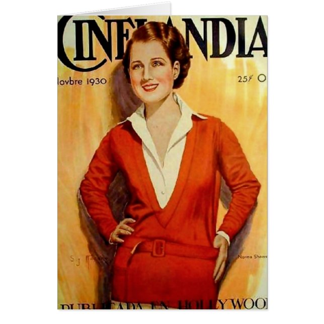 Carte de Norma Shearer Cinelandia (Devant)