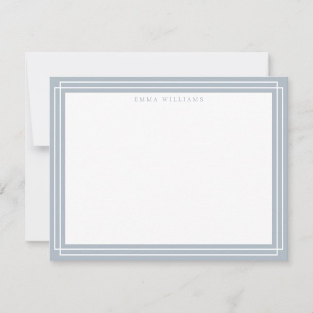 Carte de note à cadre bleu (Devant)