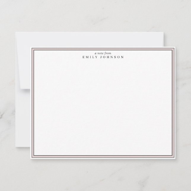 Carte de note à cadre crème (Devant)
