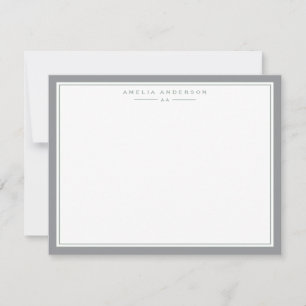 Carte de note à cadre gris clair