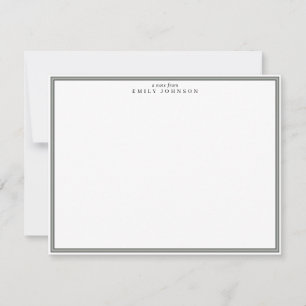 Carte de note à cadre gris classique