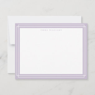 Carte de note à cadre lilas