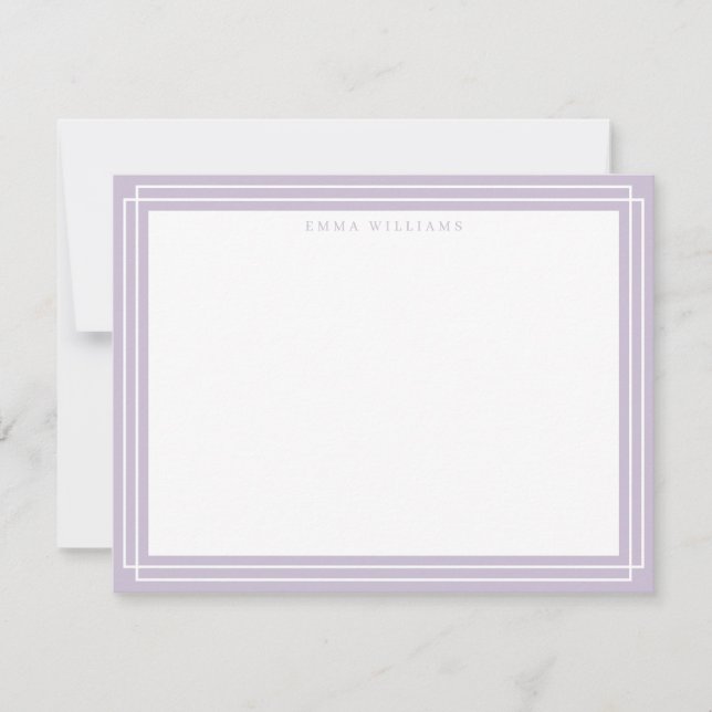 Carte de note à cadre lilas (Devant)