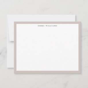 Carte de note à cadre taupe