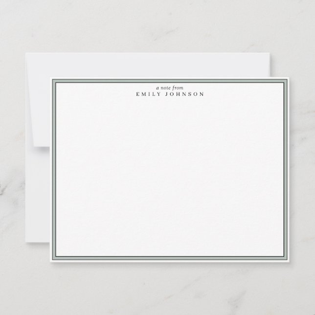Carte de note à cadre vert (Devant)