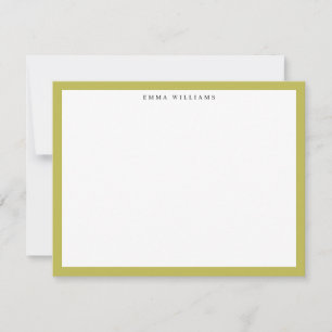 Carte de note à cadre vert citrus