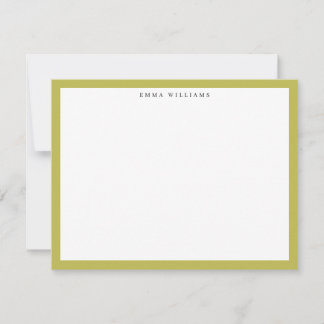 Carte de note à cadre vert citrus