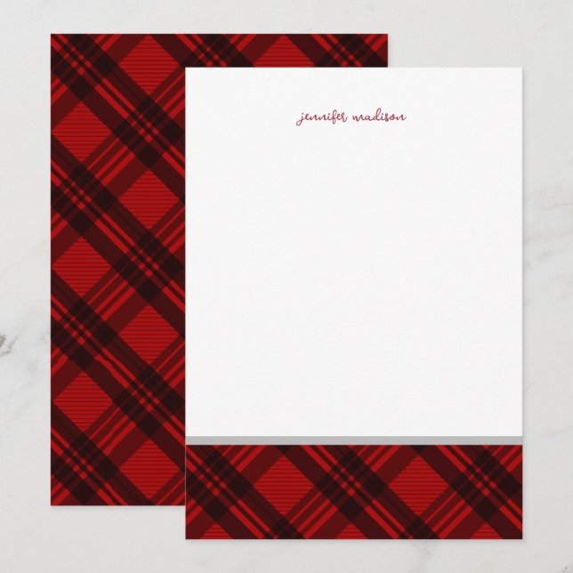 Carte de note à carreaux en teal pastel moderne ro (Devant / Derrière)