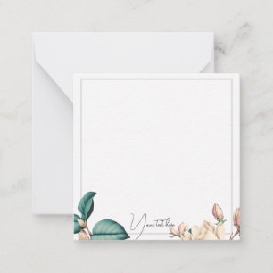 carte de note à fleur de magnolia délicate
