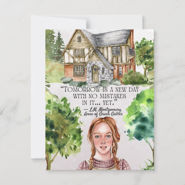 Carte de note à plat Anne of Green Gables (Devant)