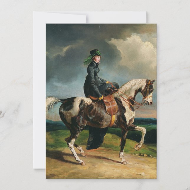 Carte de note à plat de cavalière (Devant)