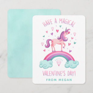 Carte de note à plat pour la journée de la Unicorn