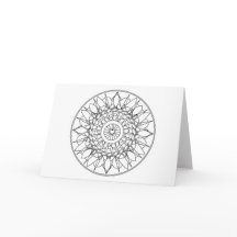 Carte de note adulte de mandala de coloration avec