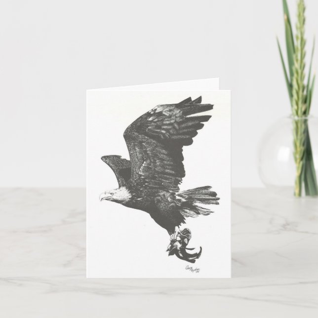 Carte de note américaine d'Eagle chauve (Devant)