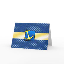 Carte de note Ancre nautique