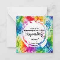 *~ Carte de note AP62 LIFE Quote Tie Dye Inspire