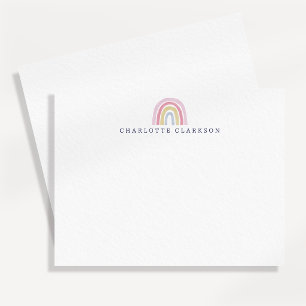 Carte de note Arc-en-ciel Pastel pour Enfants
