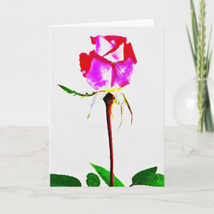 Carte de note artistique Rose Flower Art