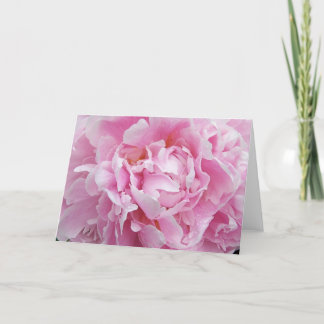 Carte de note assez rose de pivoine