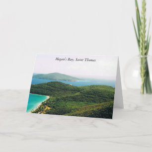 Carte de note avec Megan's Bay, Saint Thomas Scene