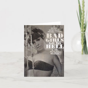 Carte de note "Bad Girls Go to Hell" de style vint