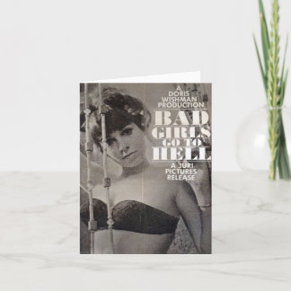 Carte de note "Bad Girls Go to Hell" de style vint