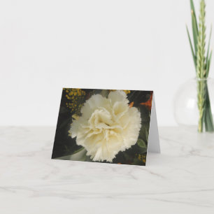 Carte de note Belle oeillet blanc